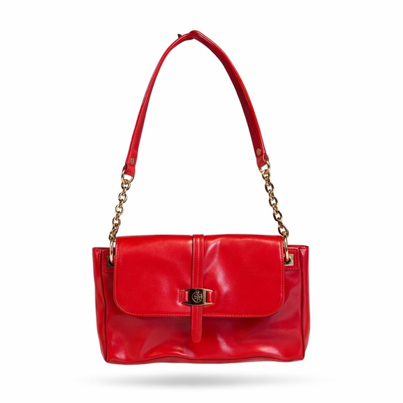 ANTONIO MELANI Handbags - Vintage Antonio Melani Red Leather Shoulder Bag Purse Gold Hardware​​